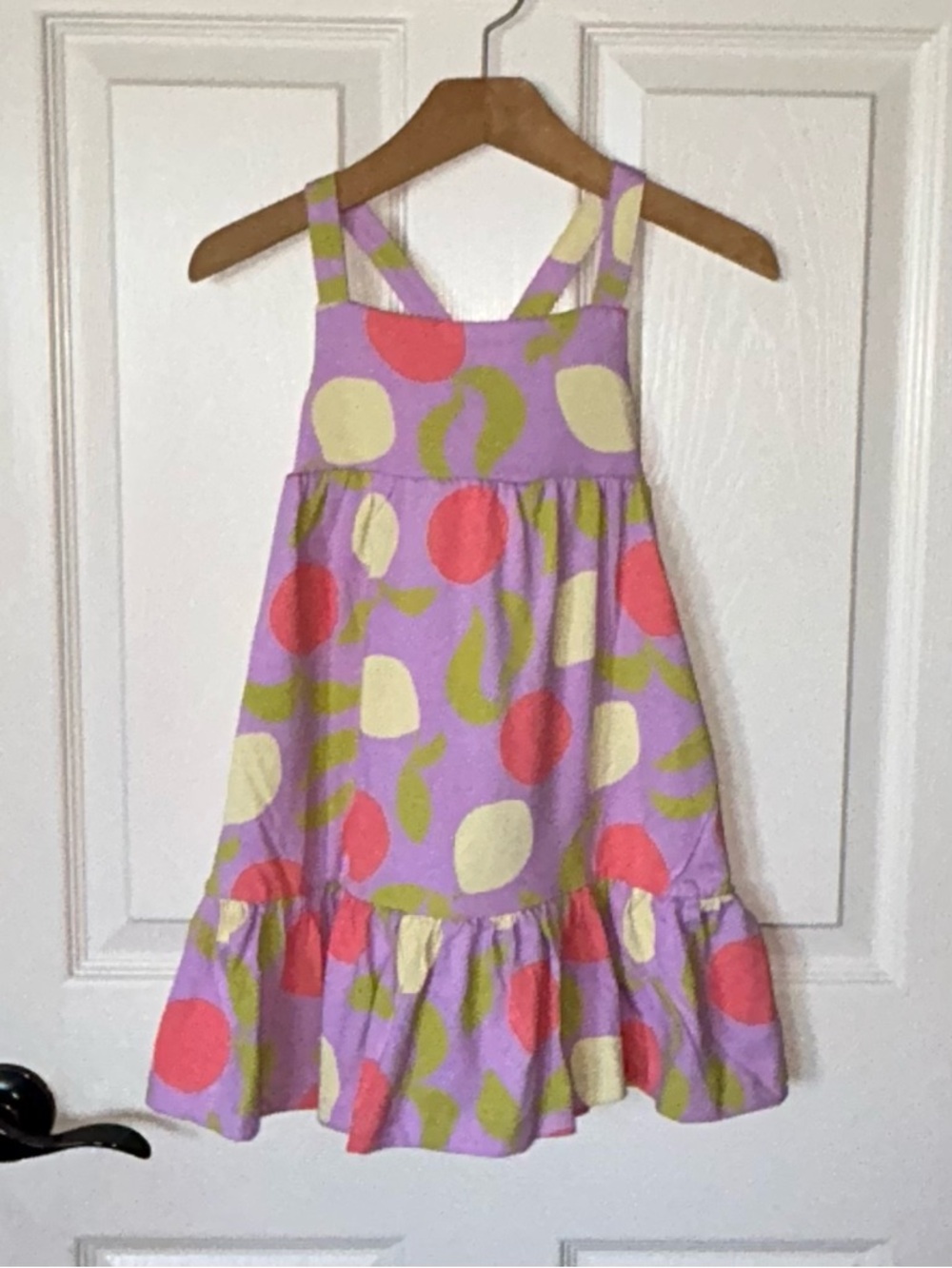 Hanna Andersson Citrus Sunshine on Tea Rose Crossback Sundress ☀️🆕 - Picture 7 of 8